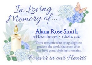 Hydrangea Candle Funeral Memento design preview
