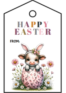 Easter Gift Tags - Funny Cow Collection design preview