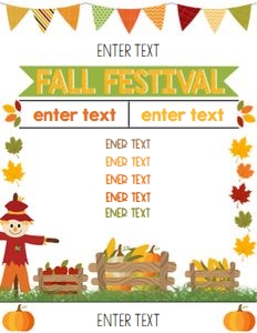 EDITABLE Fall Festival Flyer Invitation, Kids Fall Event, Community Harvest Event Flyer Invitation, Instant Download Printable design preview
