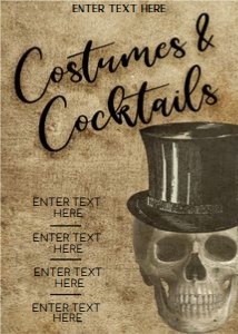 EDITABLE Halloween Costumes and Cocktails Party Invitation, Digital Download: EDITABLE Halloween Costumes and Cocktails Party Invitation