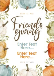 Friendsgiving Invitation Card design preview