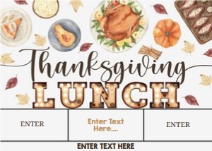 THANKSGIVING LUNCH: 1104887526