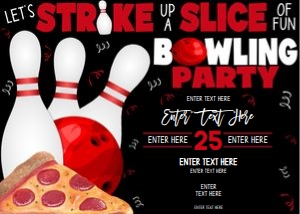 Bowling & Pizza Invitation: 1195842583