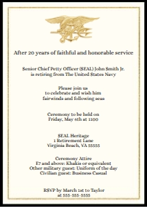 SEAL retirement invitation: 1261979687