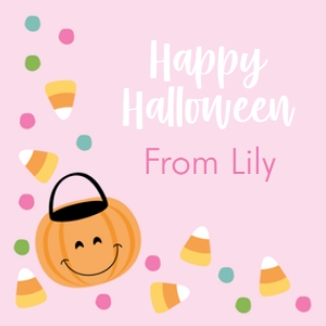 Halloween Bucket and Candy Pink design preview