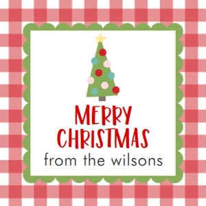 Colorful Tree Enclosure Card: Colorful Christmas Tree Enclosure Card