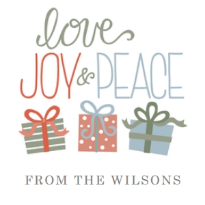 Love Joy & Peace Pastel Enclosure Card design preview
