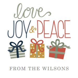 Love Joy & Peace Enclosure Card design preview