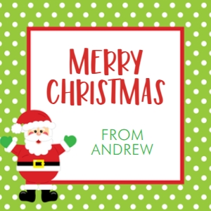 Santa Square Enclosure Card design preview
