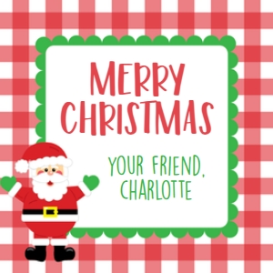 Santa Scallop Enclosure Card design preview