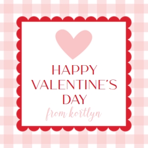 Gingham Large Heart design preview