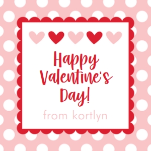 Polka Dot Ruffle Valentine design preview