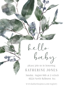 Hello Baby Shower Invitation design preview
