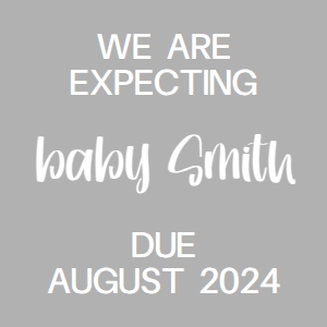 Baby Announcement: Baby Announcement Letter Board with Ultrasound