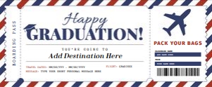 Graduation Boarding Pass design preview