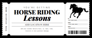 Horse Riding Lesson Voucher: Horse Riding Lesson Voucher