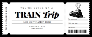 Train Trip Voucher design preview