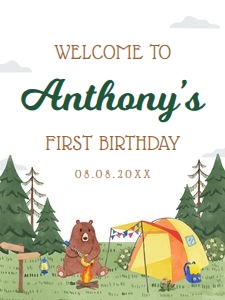 One Happy Camper Welcome Sign design preview