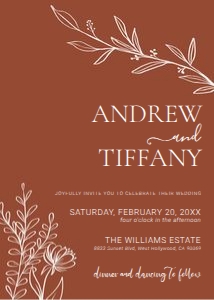 Terracotta Wedding Suite design preview