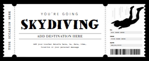 Skydiving Voucher design preview