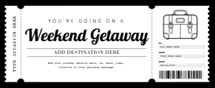 Weekend Getaway Voucher (Black) design preview