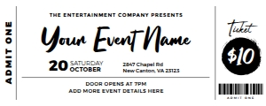 Minimal Event Ticket design preview