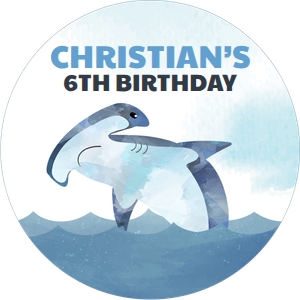 Shark Party Cupcake Toppers D#3: Shark Party Cupcake Toppers
