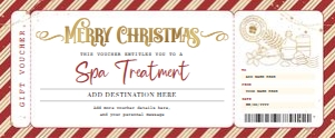 Spa Treatment Christmas Voucher design preview