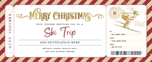 Ski Trip Christmas Voucher design preview