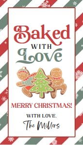 Christmas Baked With Love Tags design preview