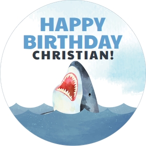 Shark Party Cupcake Toppers D#1: Shark Party Cupcake Toppers