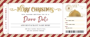 Dinner Date Christmas Voucher design preview