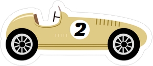Race Car Cupcake Topper (Yellow): Race Car Cupcake Topper V2