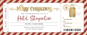 Hotel Staycation Voucher - CHRISTMAS design preview