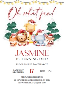 Winter Woodland Birthday Invitation: Winter Woodland Birthday Invitation