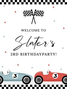 Racing Party Welcome Sign design preview