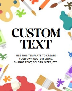 Custom Sign Painting Party design preview