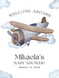 Airplane Party Welcome Sign design preview