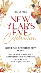 New Years Eve Party Digital Invitation: New Years Eve Party Digital Invitation