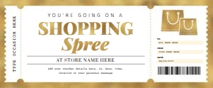 Shopping Spree Gift Voucher (Gold) design preview