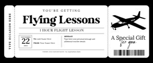 Flying Lesson Voucher (Blk) design preview