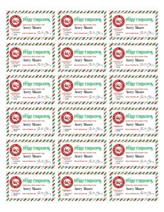 Santa Christmas Gift Label (2.5 x 1.5): Santa Christmas Gift Label