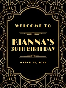 Gatsby Party Welcome Sign design preview