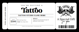 Tattoo Voucher (Blk) design preview