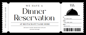 Dinner Reservation Voucher design preview