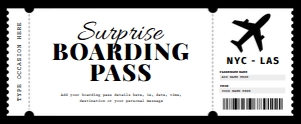 Boarding Pass Voucher (Black) design preview