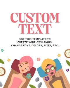 Spa Party Custom Sign design preview