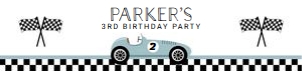 Race Car Party Water Bottle Label design preview