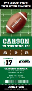 Football Birthday Ticket Invite design preview