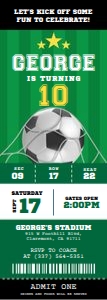 Soccer Birthday Ticket Invite design preview